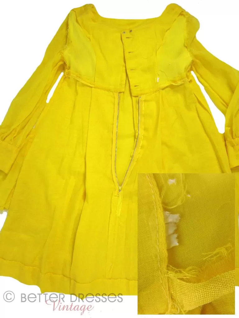 60s Bright Yellow Mod Minidress - sm