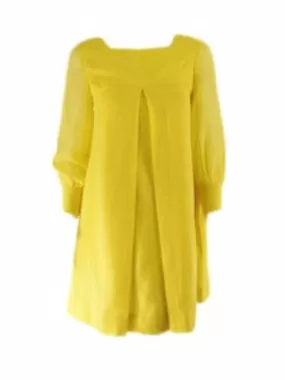 60s Bright Yellow Mod Minidress - sm