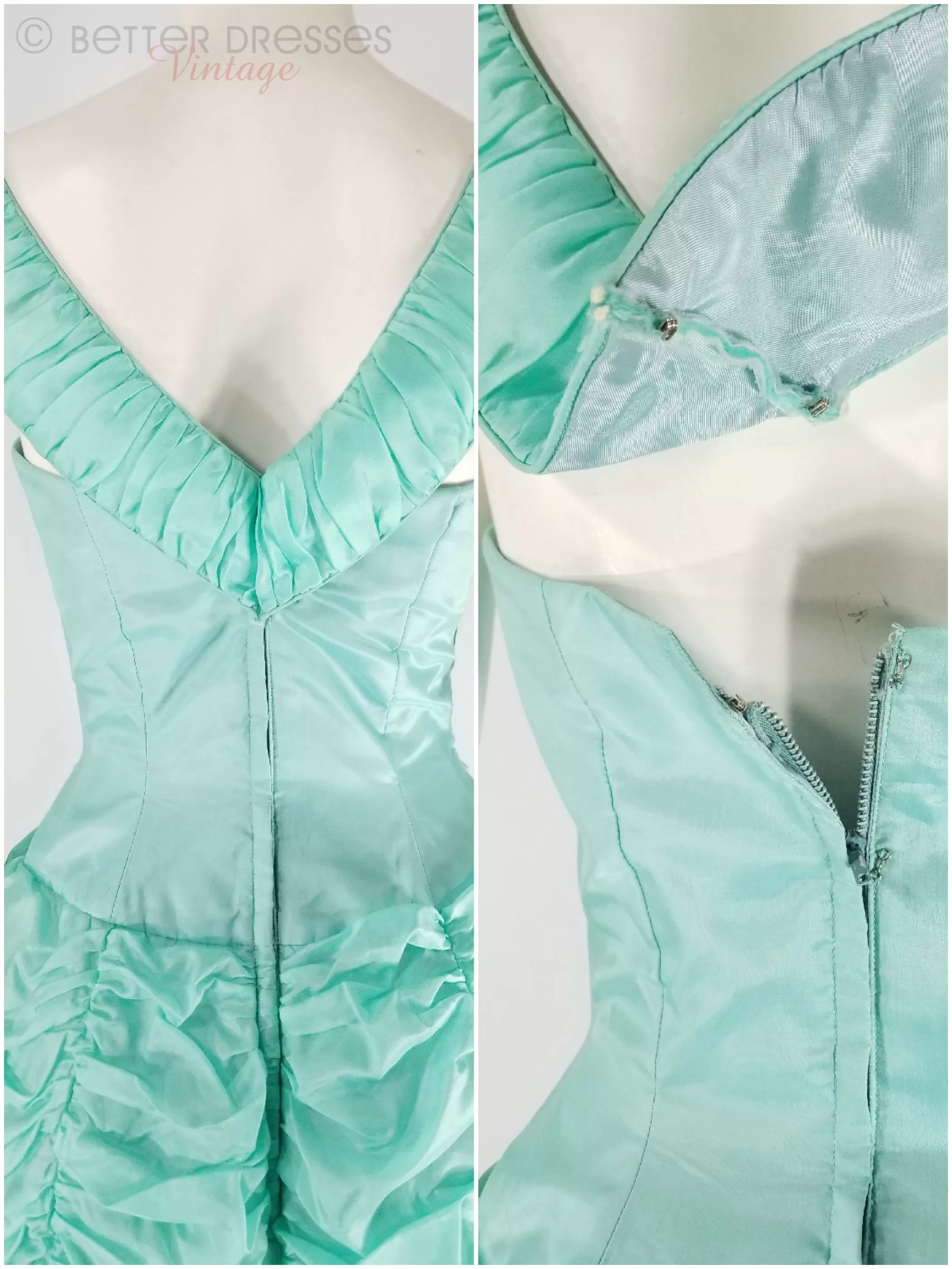 60s Gown in Aqua by Mike Benet Formals - xs, sm