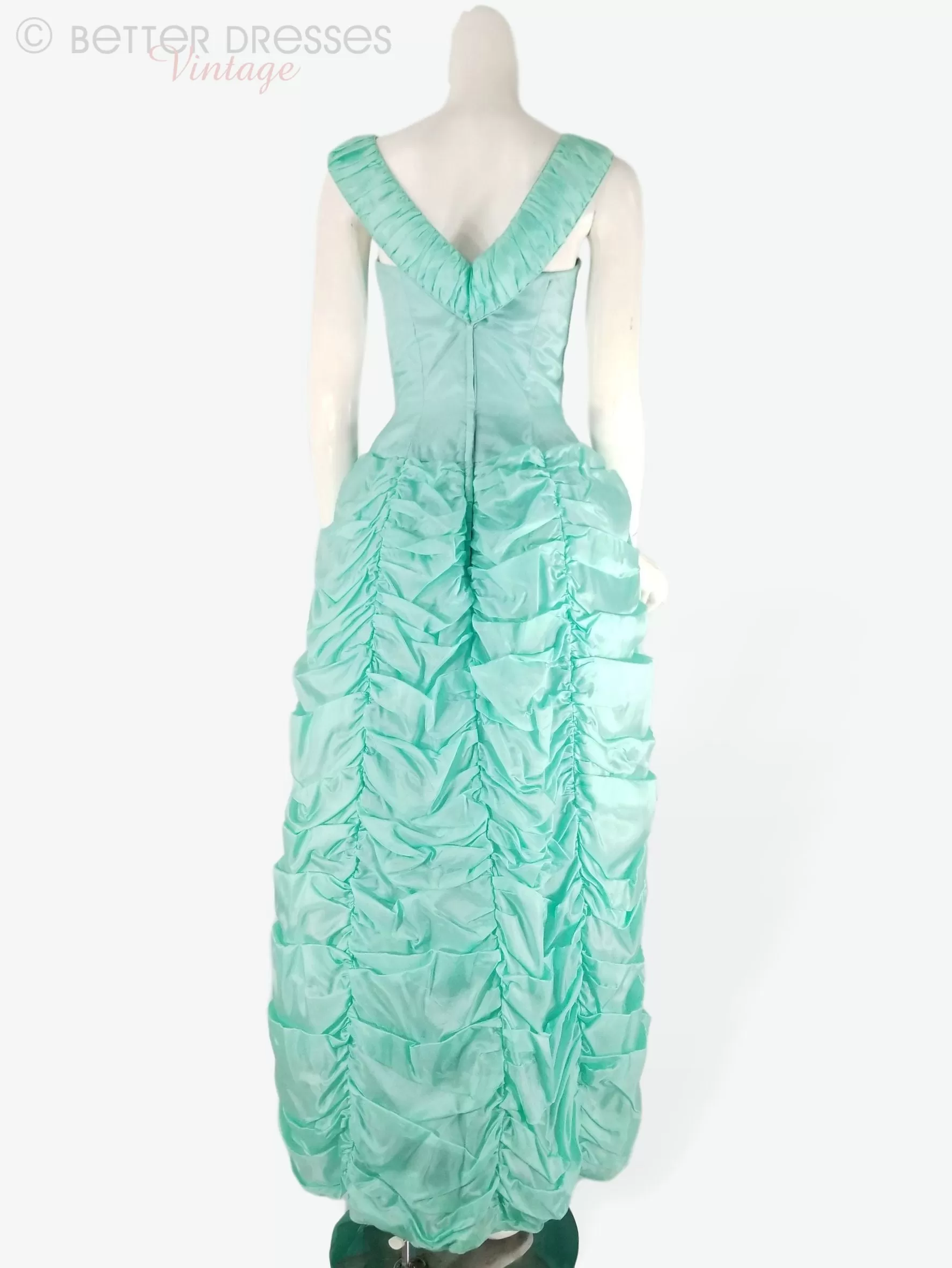 60s Gown in Aqua by Mike Benet Formals - xs, sm