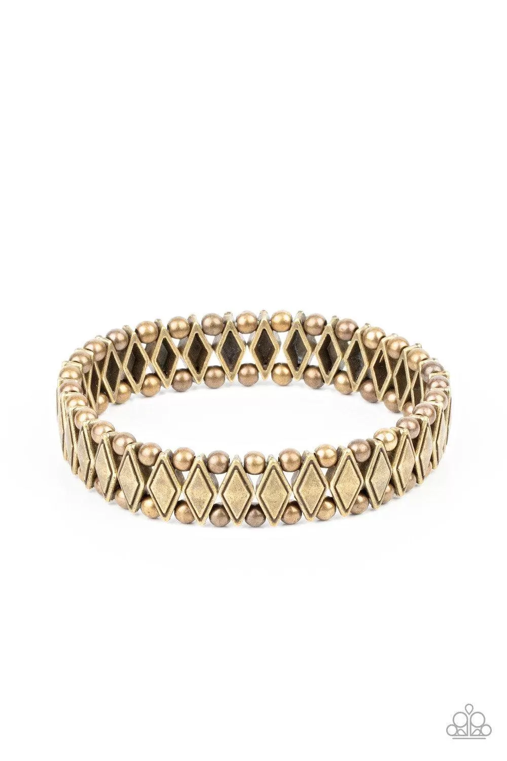 Abstract Advisory Brass Bracelet - Paparazzi Accessories