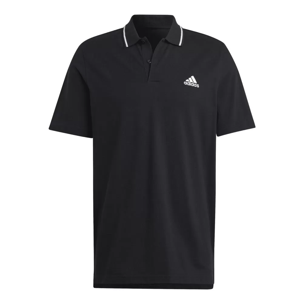 adidas Men's Essentials Piqué Embroidered Small Logo 3-Stripes Polo Shirt