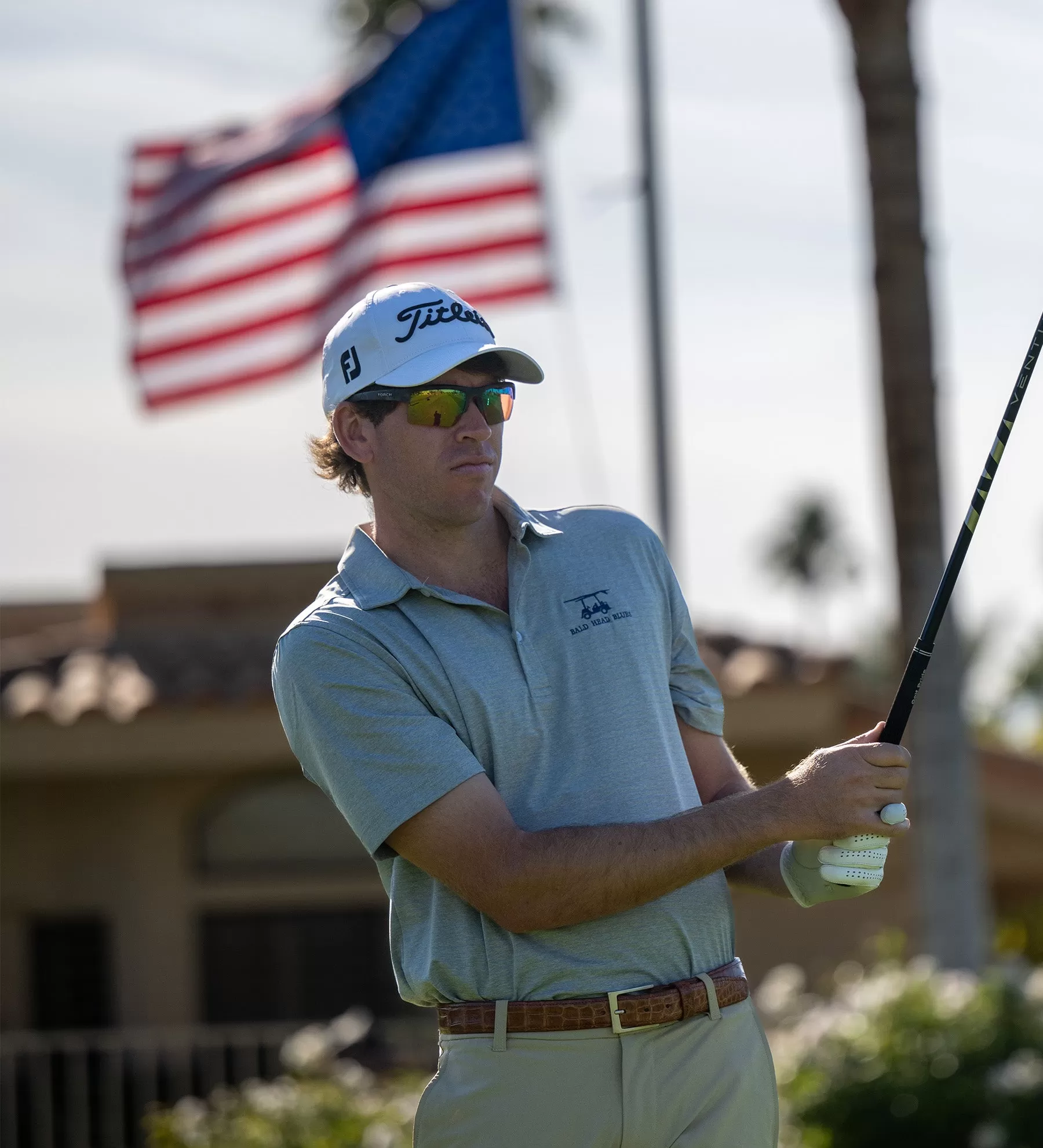 Albatross Polo - Heather Pearl Grey w/ Regatta Pinstripes