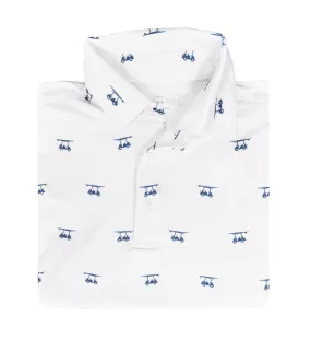 Albatross Polo - White with Golf Carts