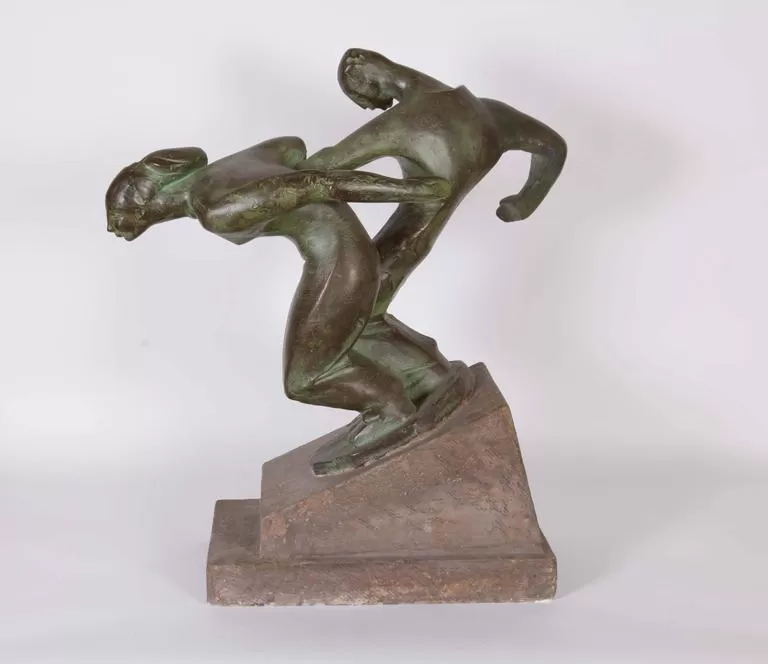 Anton Pavlos Streamline Moderne Figural Sculpture