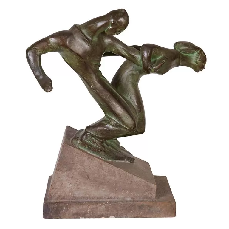 Anton Pavlos Streamline Moderne Figural Sculpture