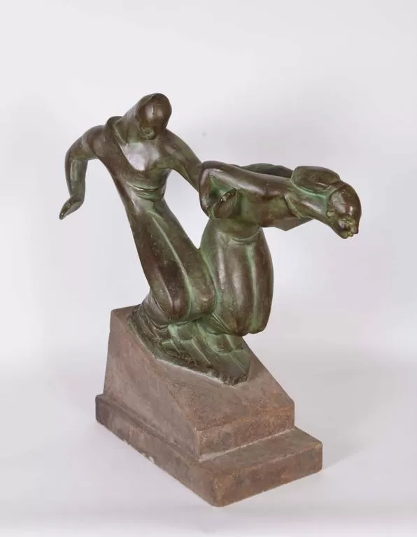 Anton Pavlos Streamline Moderne Figural Sculpture