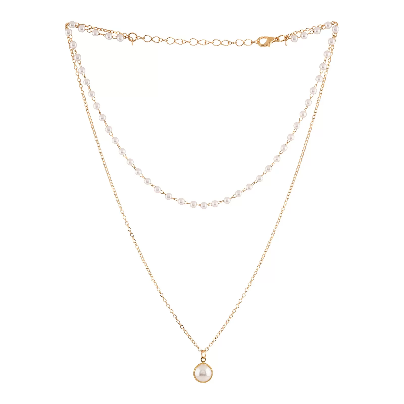 Bewitched Miss T's Pearl and Gold Layered Necklace