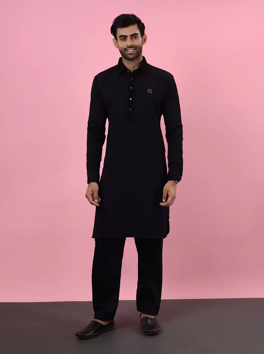 Black Pathani Kurta | TULA