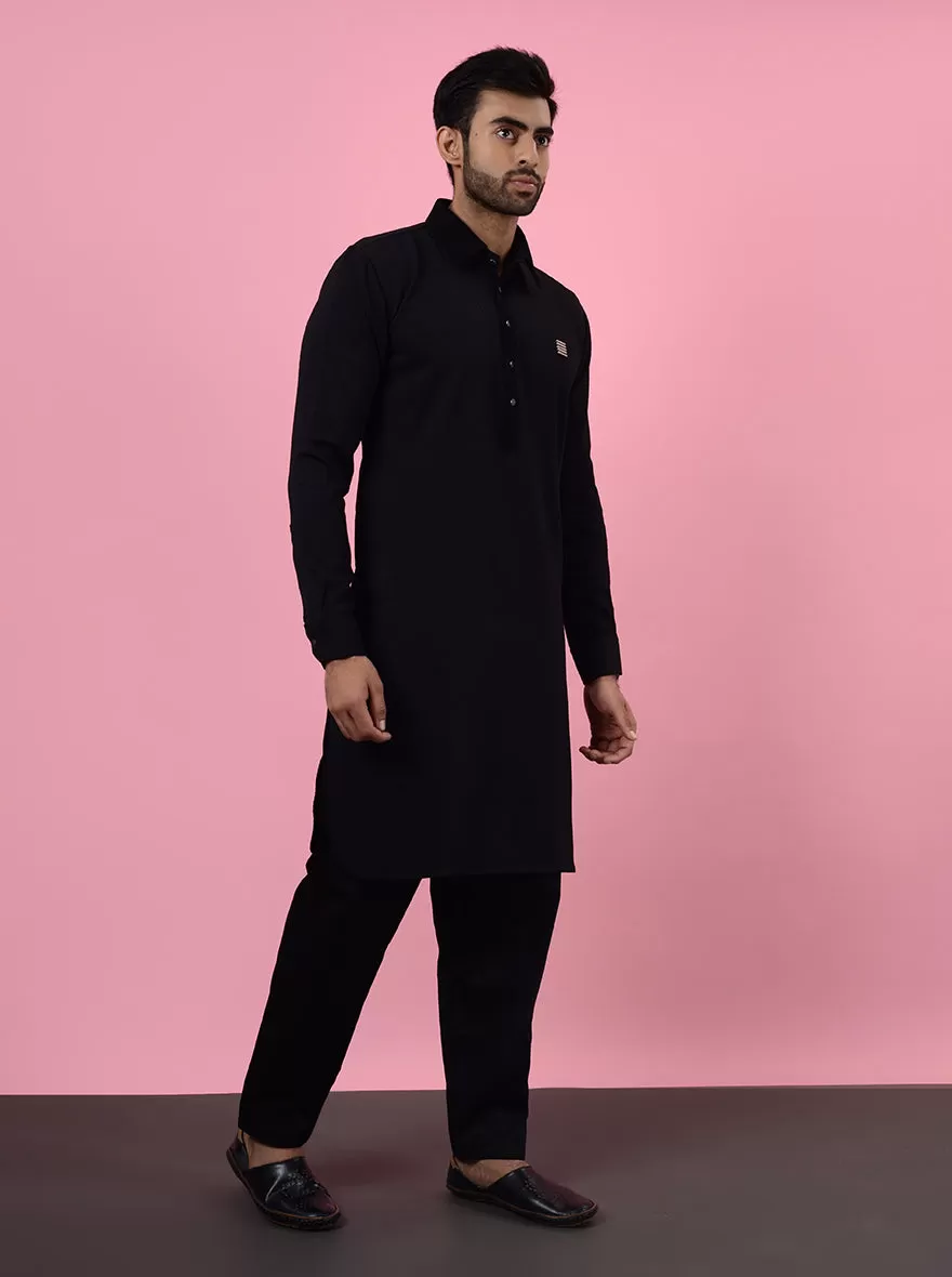 Black Pathani Kurta | TULA