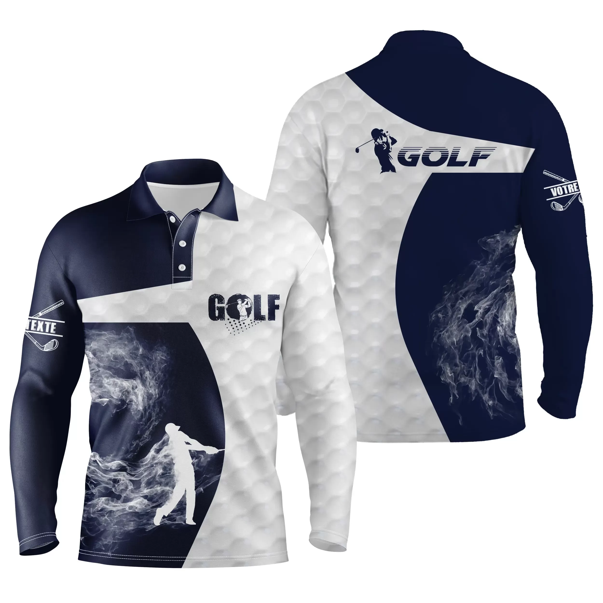 Cadeau Original Personnalisé Golfeur, Polo de Sport Homme Femme, Polo à Séchage Rapide, Impression Golfeur Club de Golf - CTS11052210