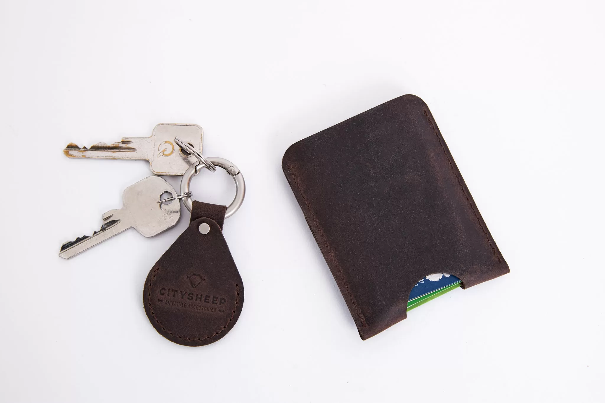 Card holder/ OAK BROWN