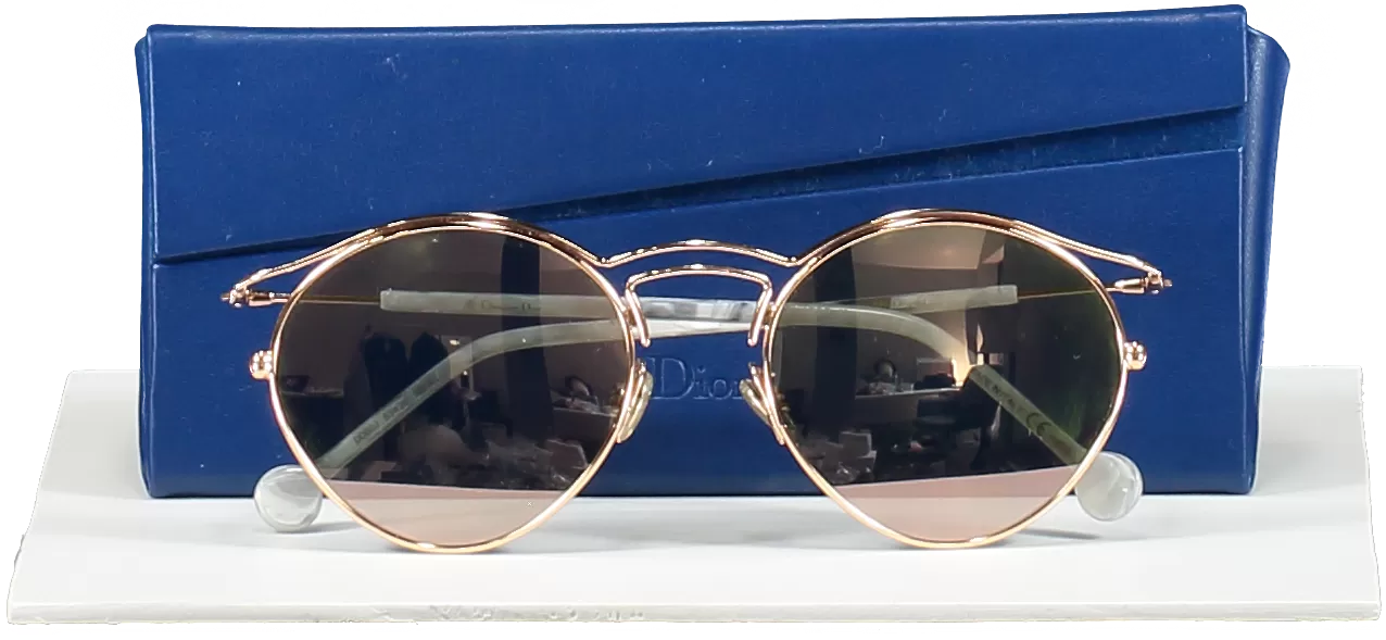 Dior Grey Origins 1 Mirror Sunglasses Ddb0j Rose Gold / Gray Marble One Size