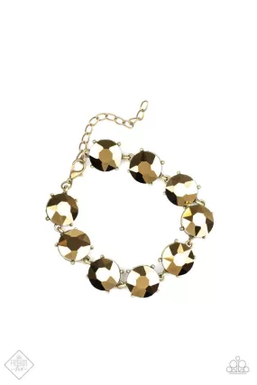 Fabulously Flashy Brass Bracelet - Paparazzi Accessories