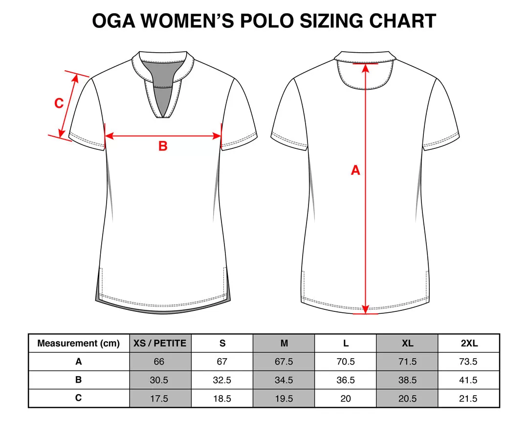 Fluid Black Dragon Fruit - OGA Ladies Polo - Black / Pink