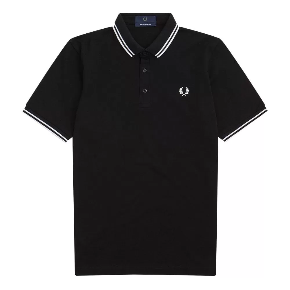 Fred Perry Made in Japan Pique Polo Shirt - 321 BLACK