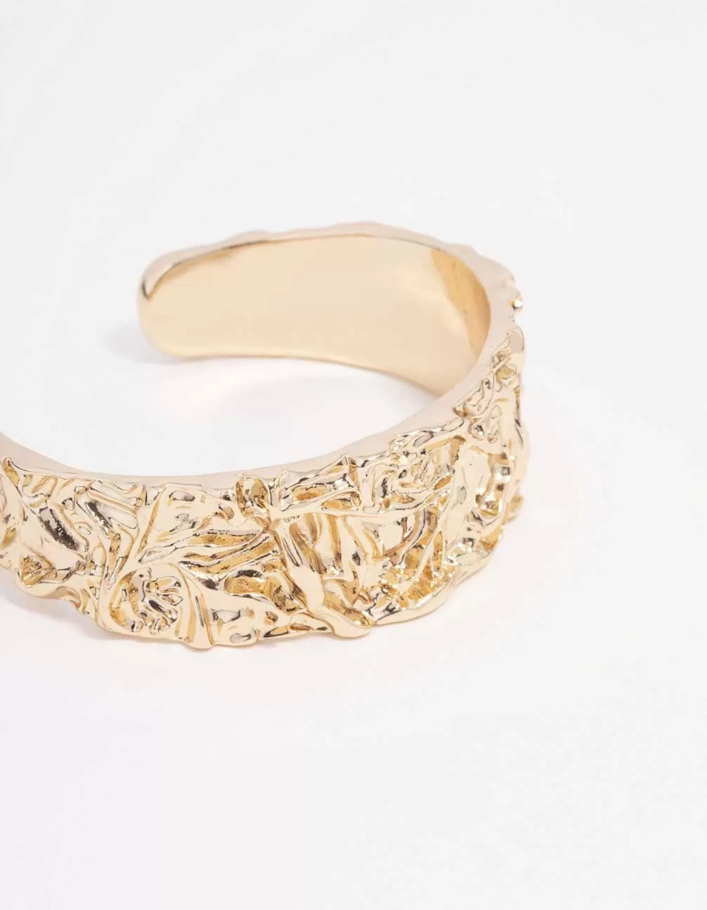 Gold Small Textured Multi Wrist Cuff