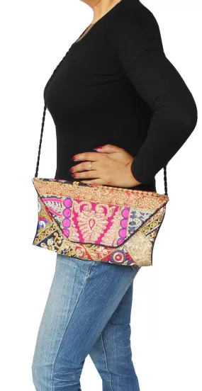 Handcrafted Womens Cross Body Cluch Shoulder Bag Indian Accessory