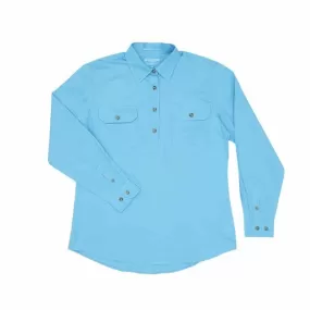 Just Country Jahna 1/2 Button Shirt Women's Sky Blue