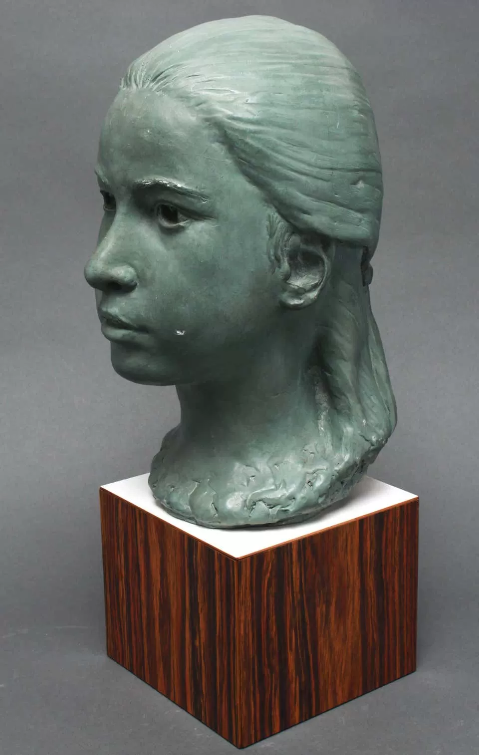 Mid-Century Modern Sculpture Bust of a Young Girl