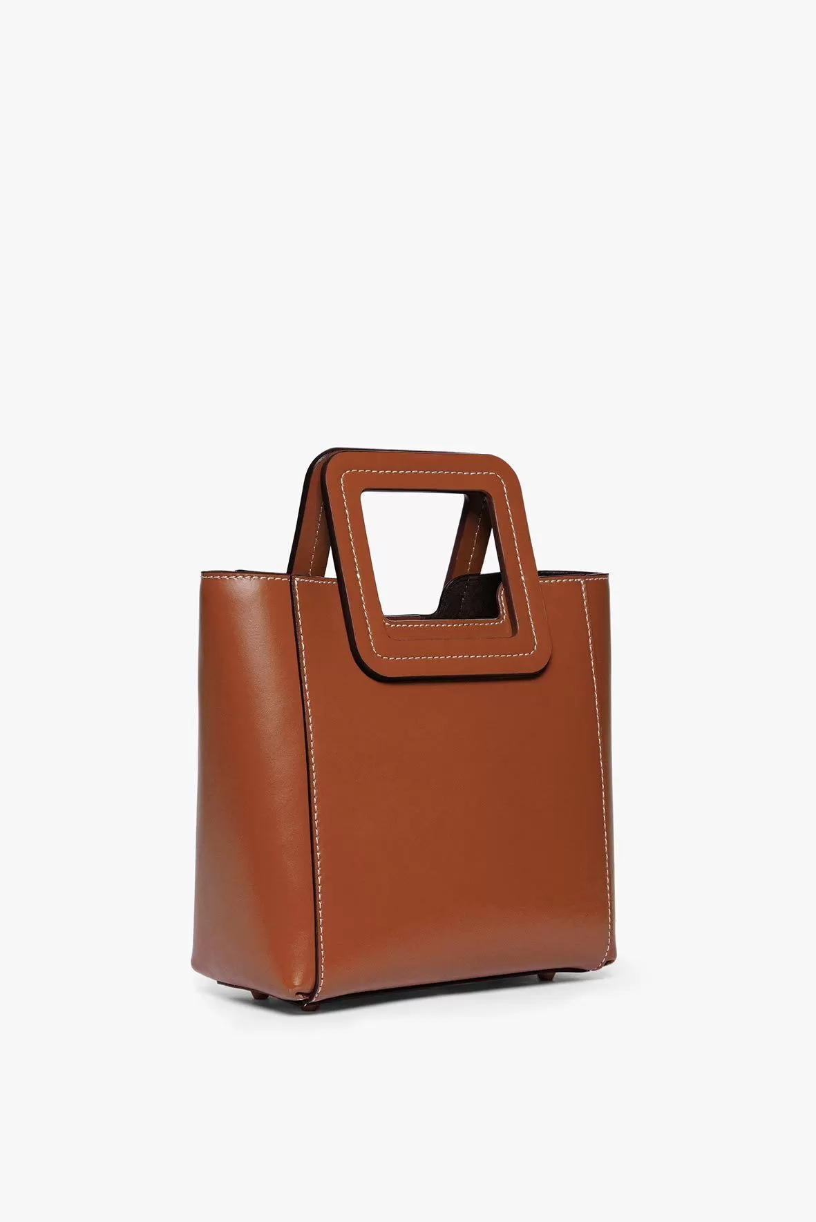 MINI SHIRLEY LEATHER BAG | SADDLE