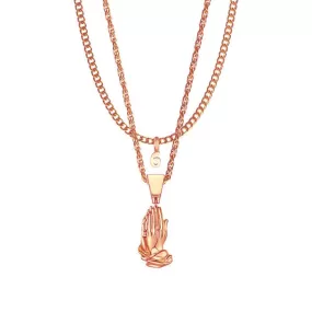 Mister Pray Rose Gold Necklace