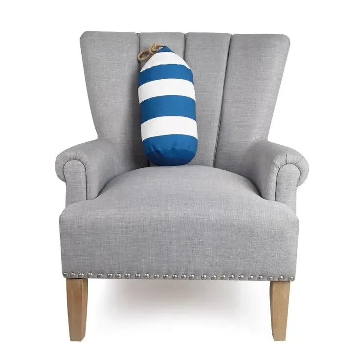 Navy & White Stripe Buoy Pillow