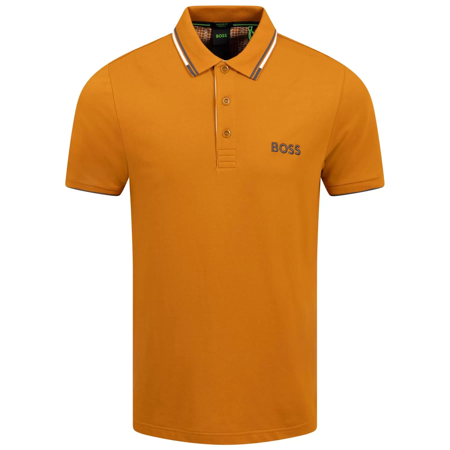 Paddy Pro Cotton Jersey Regular Fit Polo Dark Yellow - W23