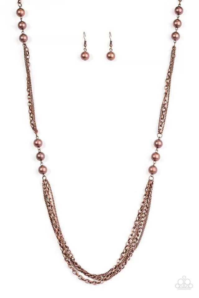 Paparazzi Accessories  - METAL MUSICAL - Copper Necklace