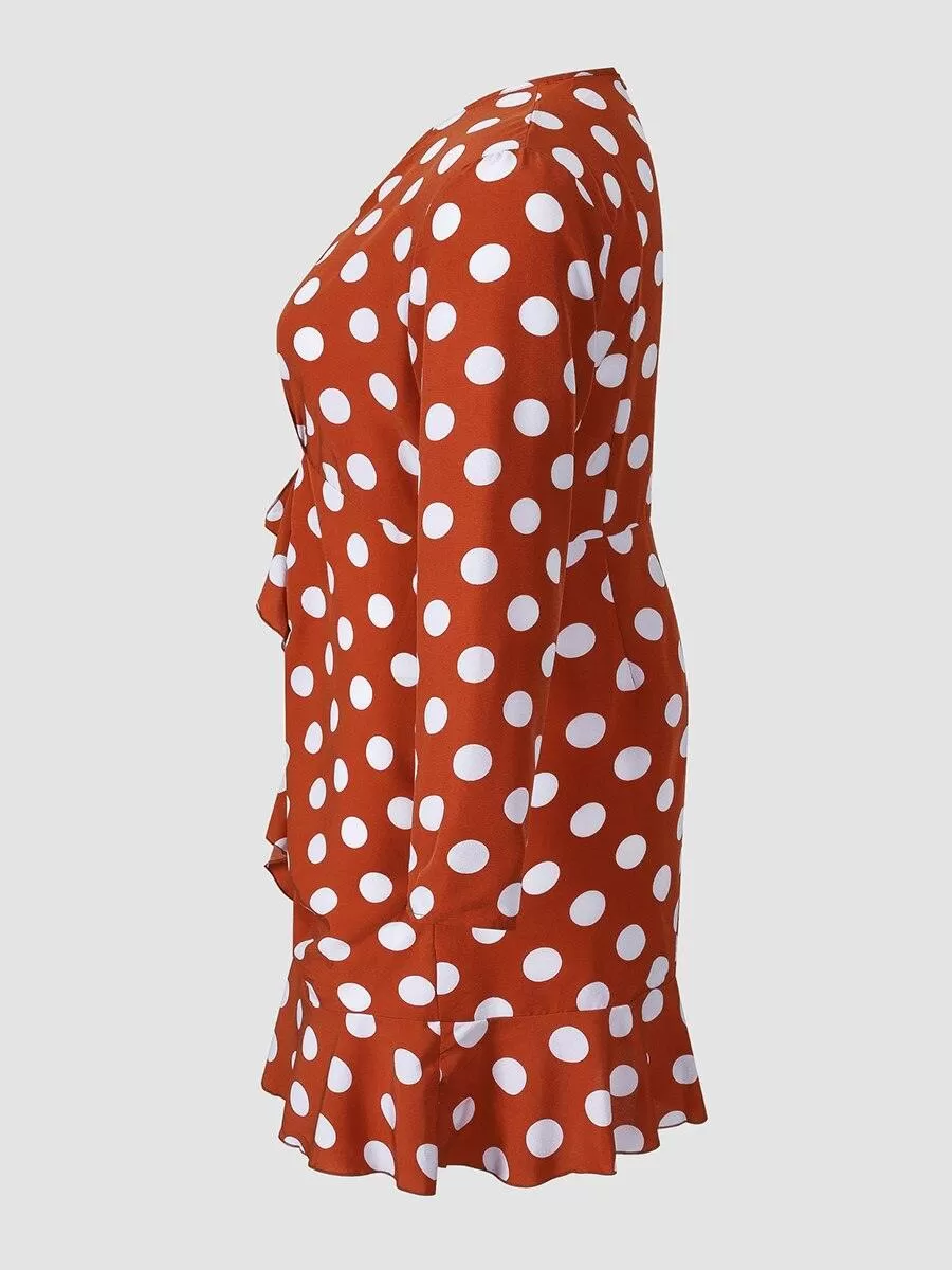 Polka Dots Red Party Dress