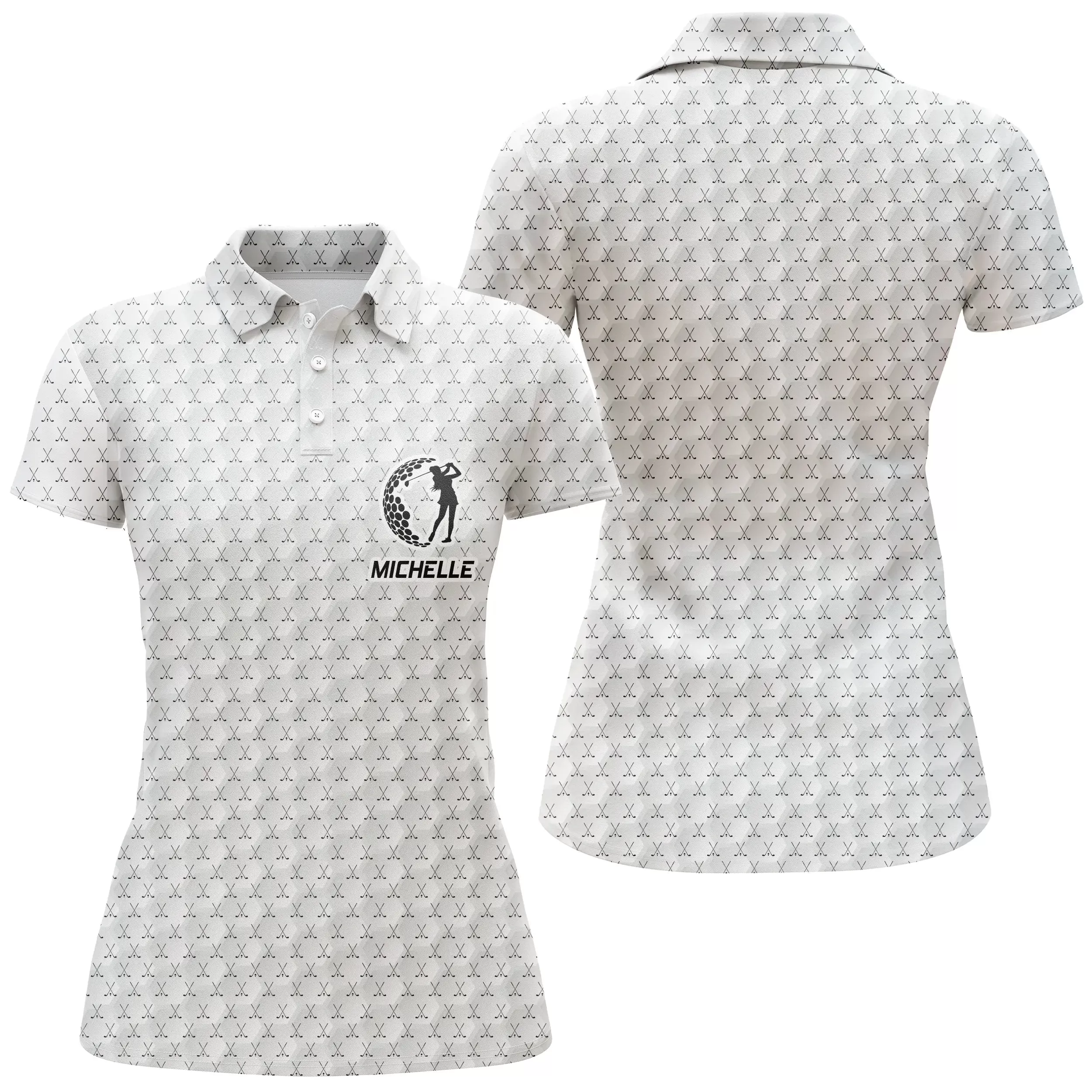 Polo de Golf, Cadeau Personnalisé Golfeur, Golfeuse, Polo à Séchage Rapide Homme Femme, Logo Balle de Golf, Motif Club de Golf - CTS17052224