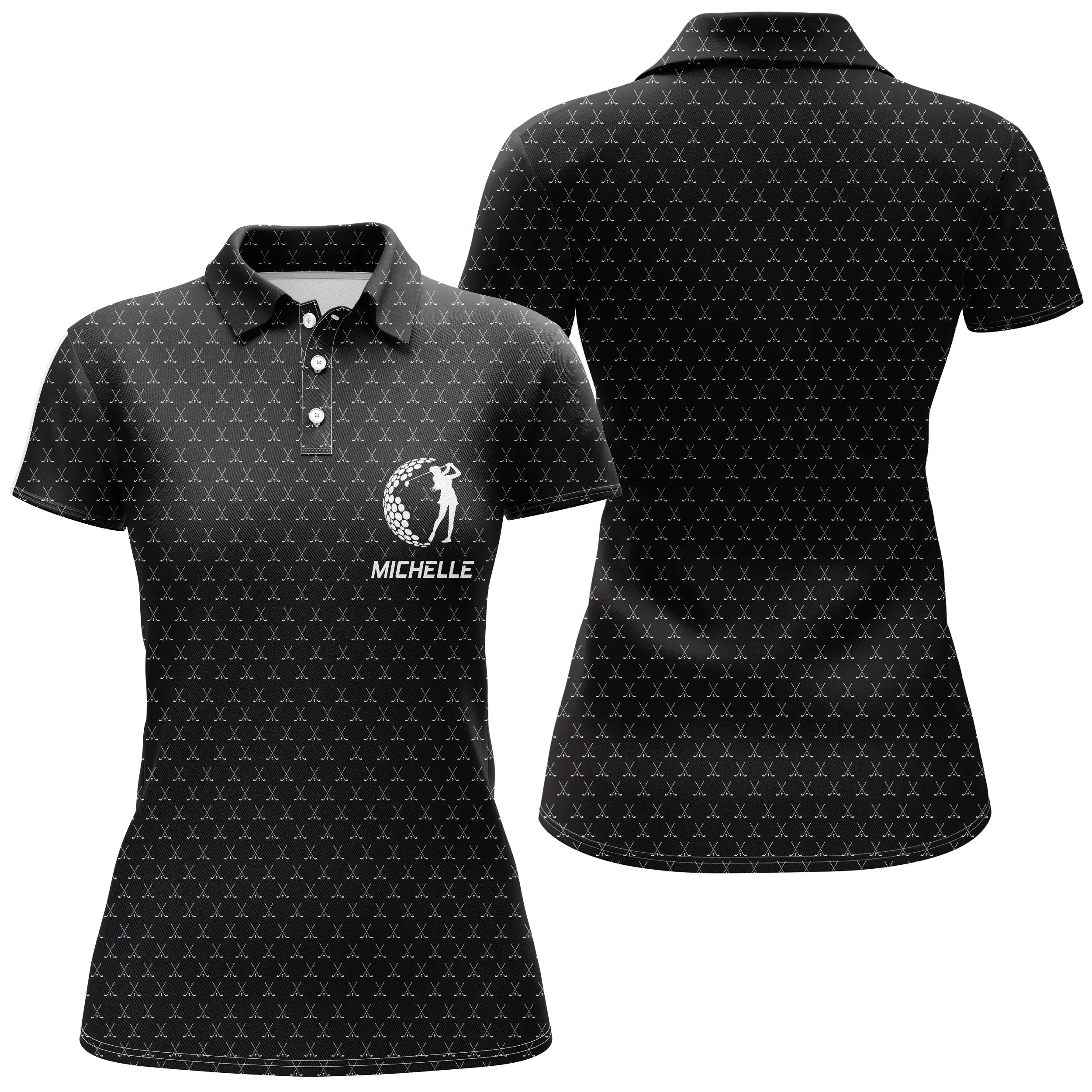 Polo de Golf, Cadeau Personnalisé Golfeur, Golfeuse, Polo à Séchage Rapide Homme Femme, Logo Balle de Golf, Motif Club de Golf - CTS17052224