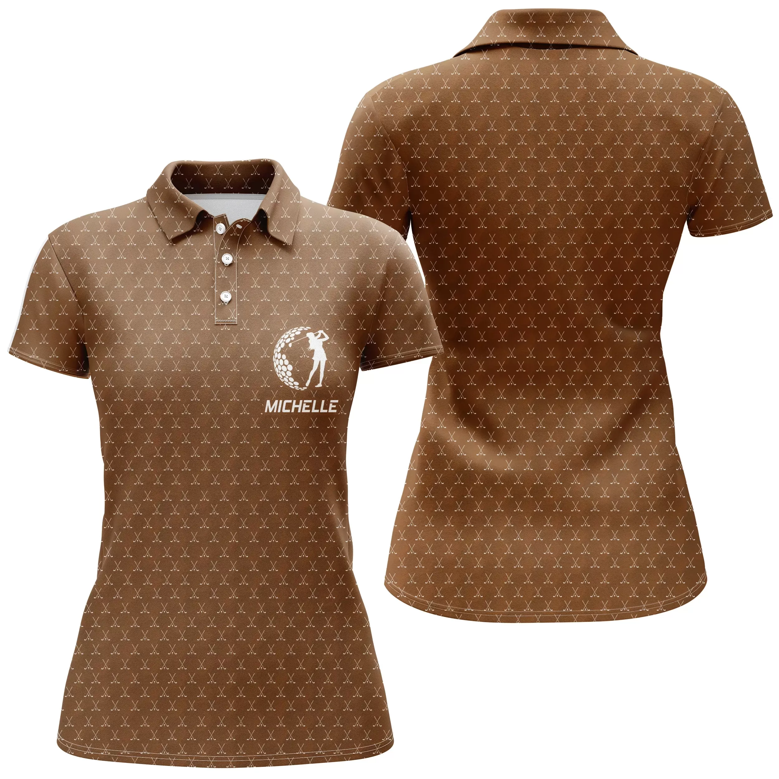 Polo de Golf, Cadeau Personnalisé Golfeur, Golfeuse, Polo à Séchage Rapide Homme Femme, Logo Balle de Golf, Motif Club de Golf - CTS17052224