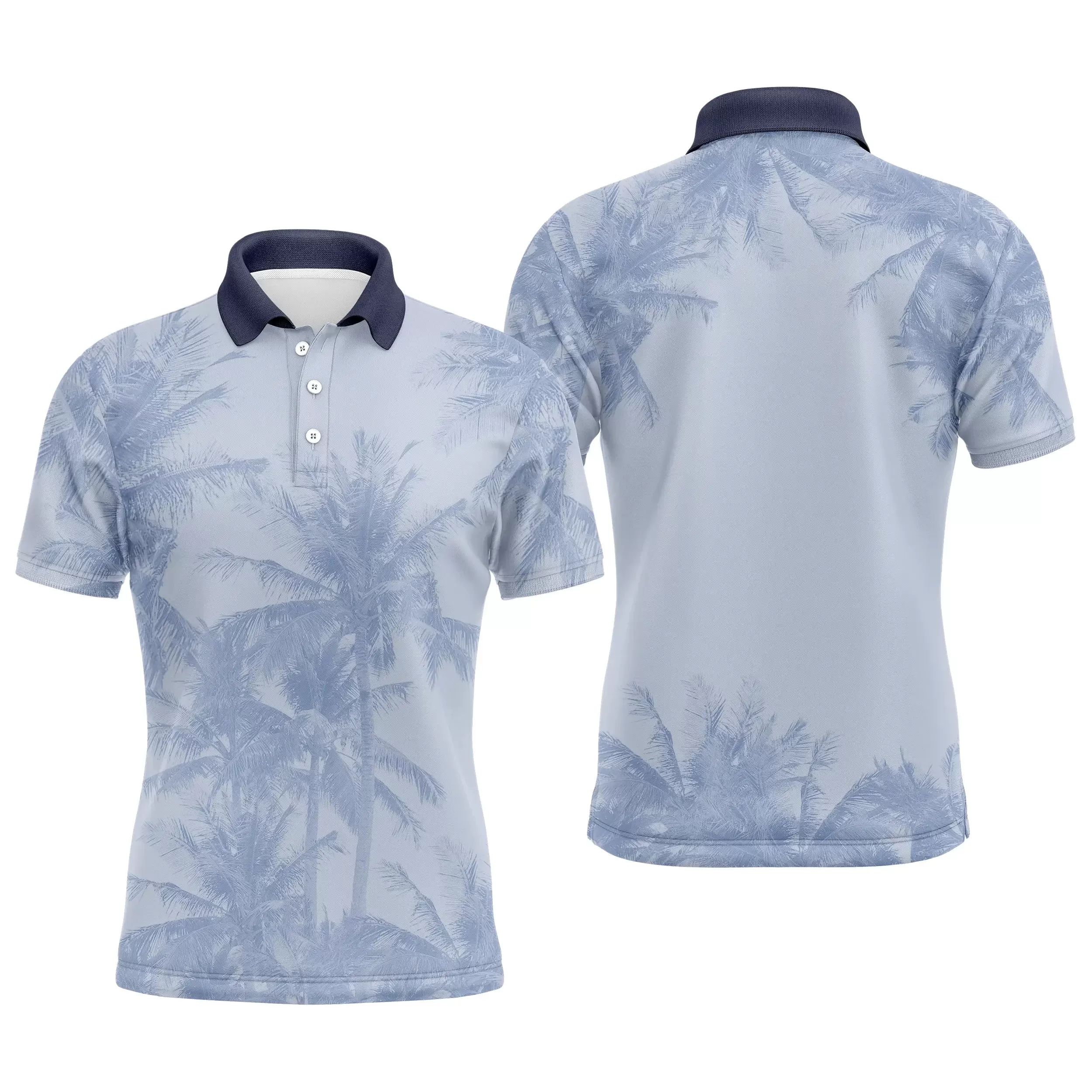 Polo de Golf Fonctionnel Pour Homme et Femme, Motif Nature, Art Cocotier, Polo à Séchage Rapide Pour Golfer et Golfeuse - CTS21052213