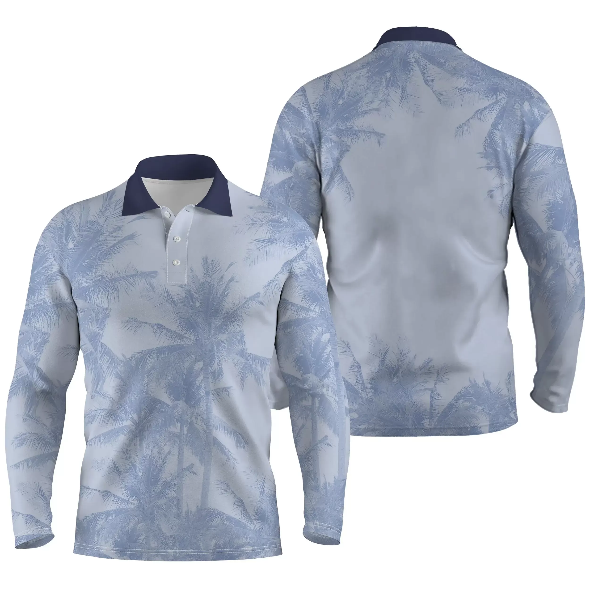 Polo de Golf Fonctionnel Pour Homme et Femme, Motif Nature, Art Cocotier, Polo à Séchage Rapide Pour Golfer et Golfeuse - CTS21052213