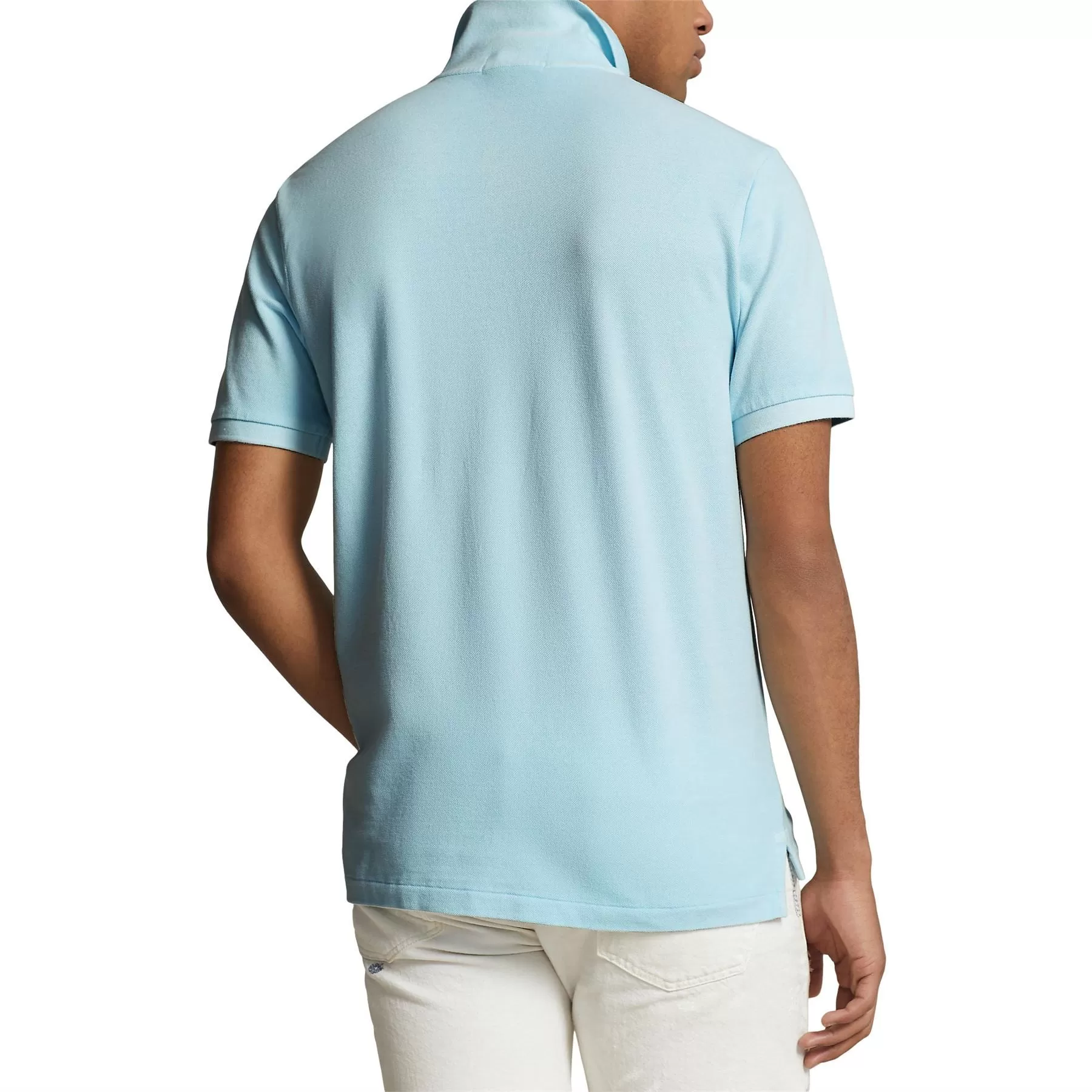 Polo Golf Classic Fit Cotton Knit Polo Sky Blue - SU24