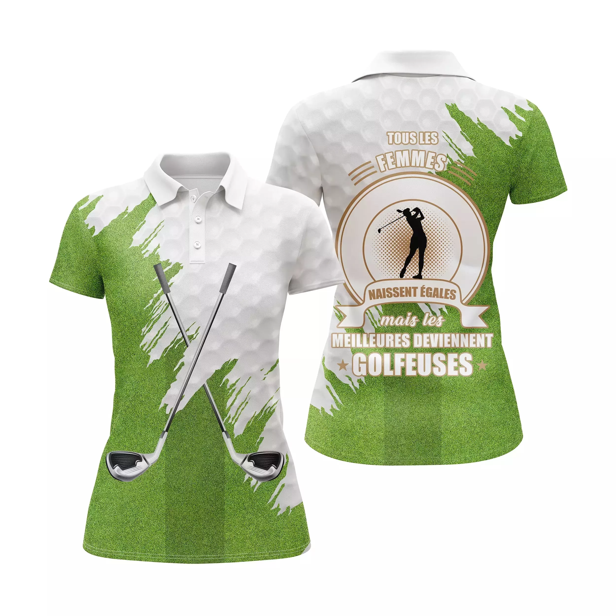 Polo pour Golfeur Golfeuse, Polo de Sport Homme Femme, Polo à Séchage Rapide, Les Meilleurs sont Golfeurs/Golfeuses - CTS12052214