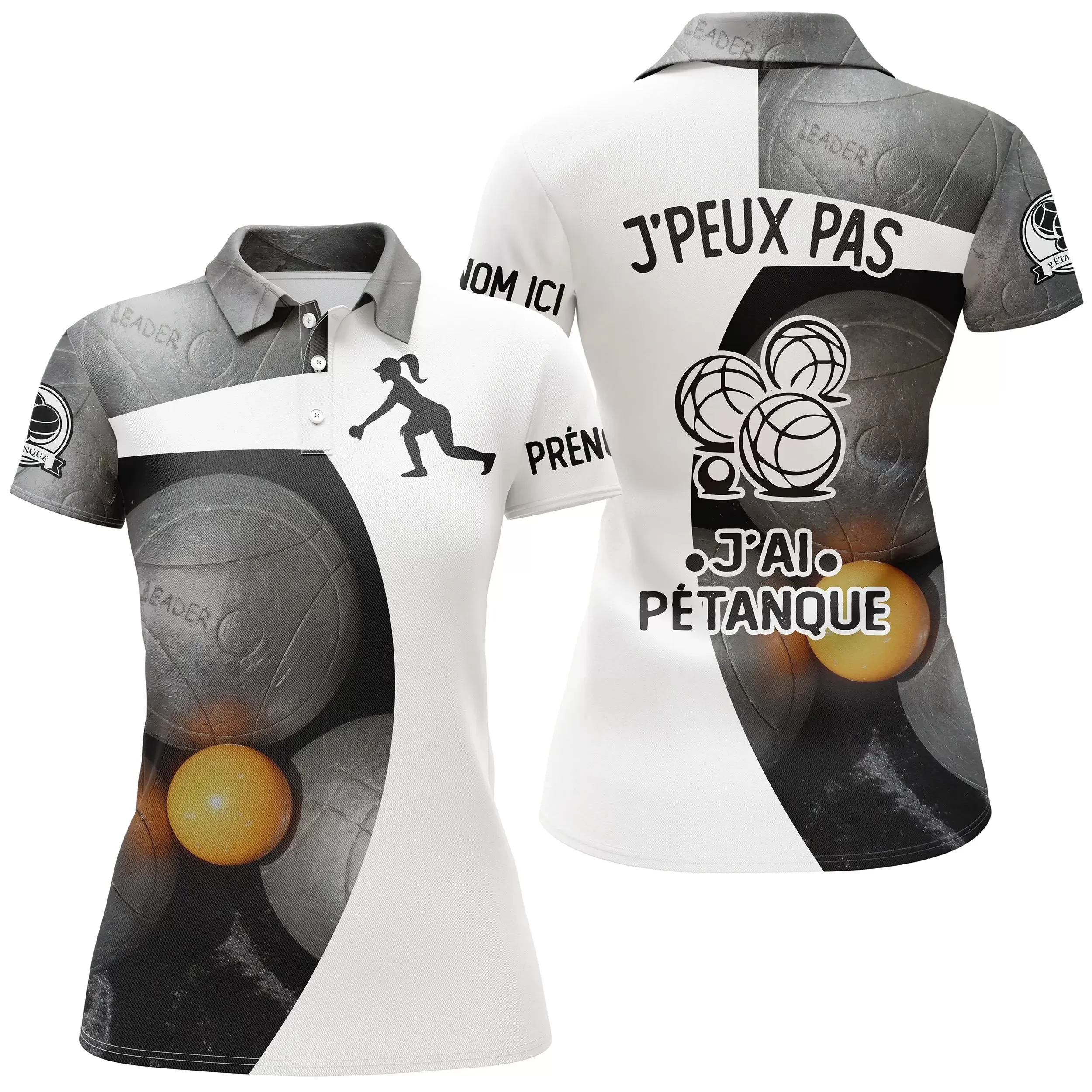 Polo Pétanque Homme Femme, Cadeau Humour Bouliste, J'peux Pas J'ai Pétanque - CT02122226