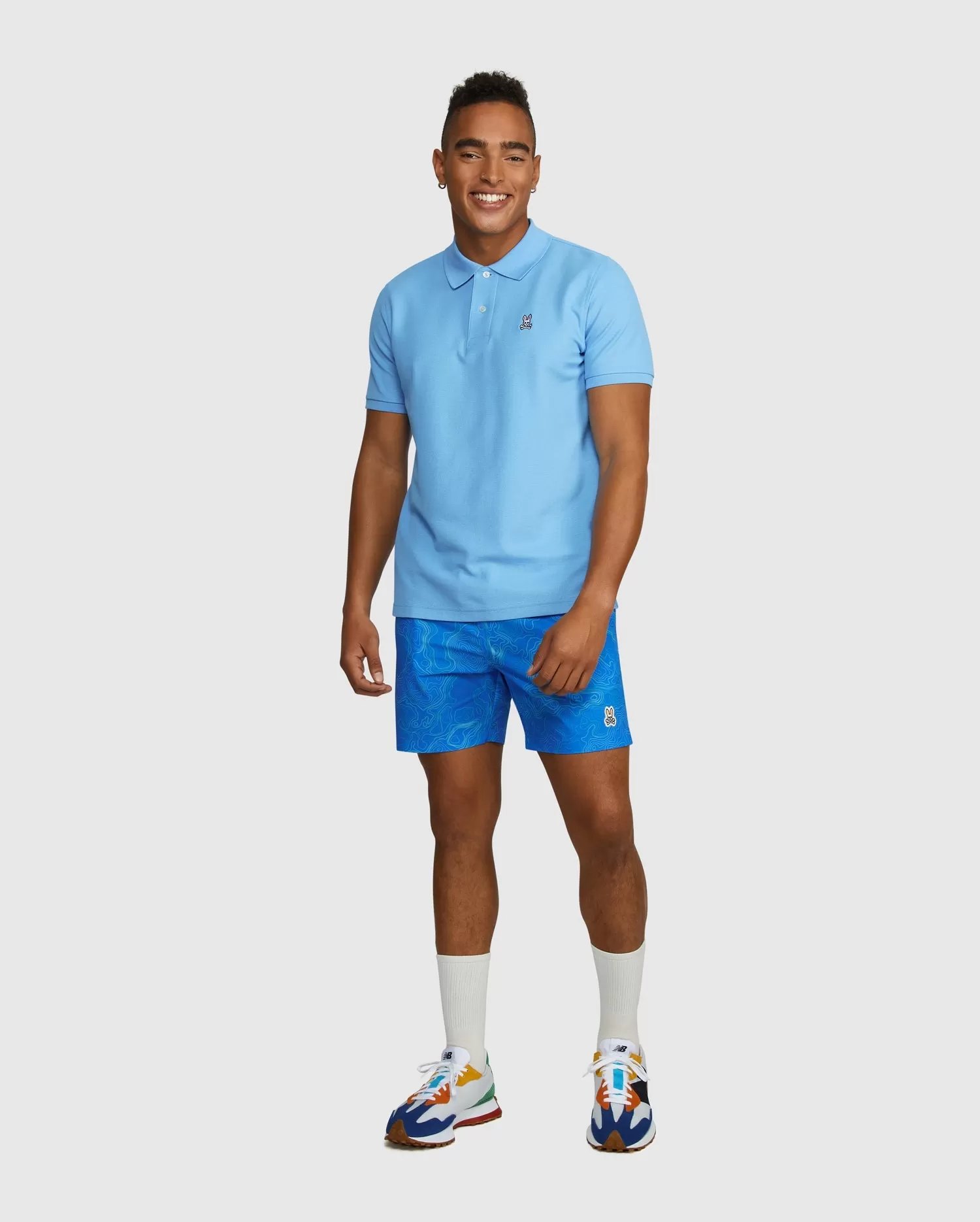 Psycho Bunny Mens Classic Polo - Glacial Blue