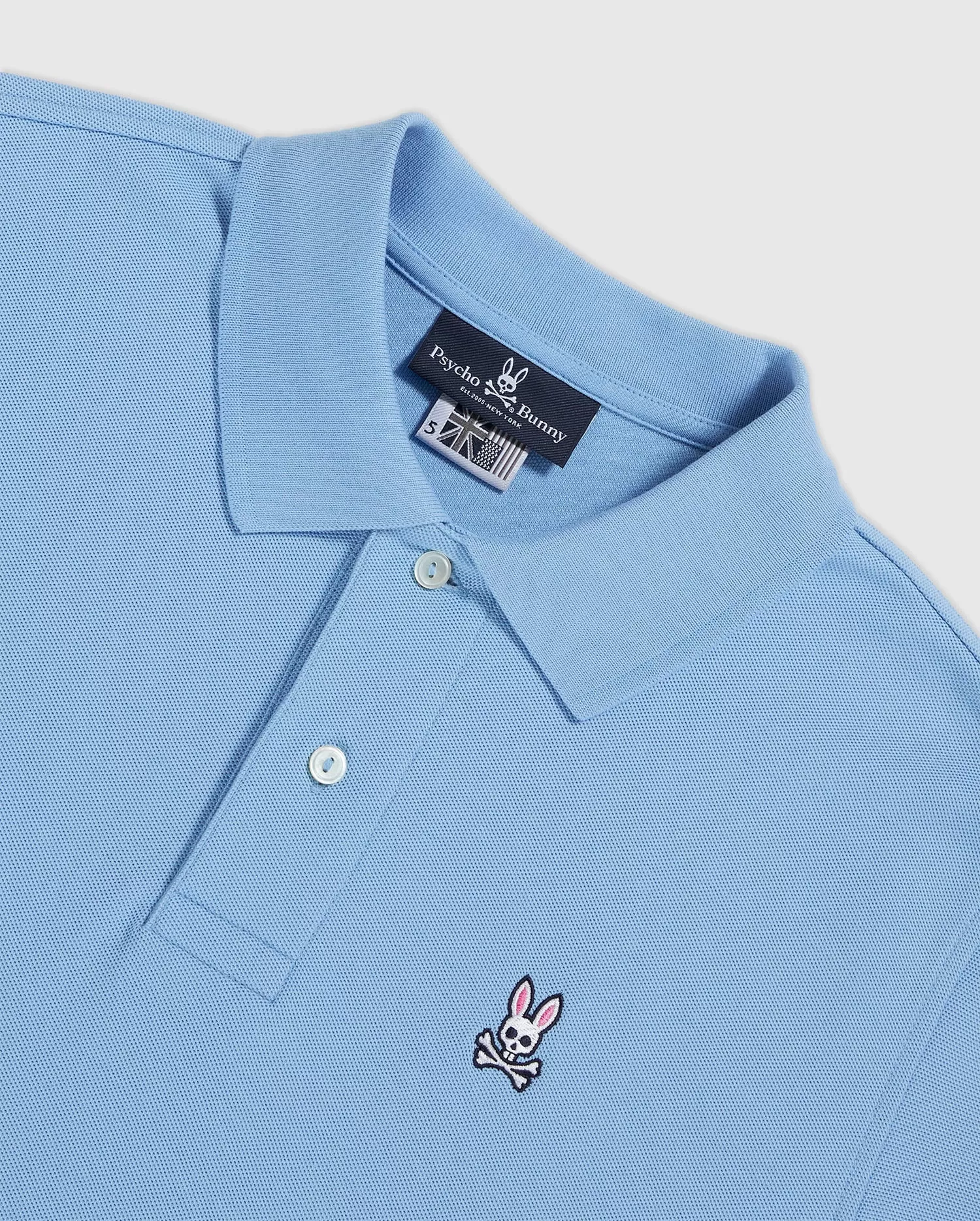 Psycho Bunny Mens Classic Polo - Glacial Blue