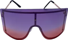 Purple Oversized Sky Ombre Sunglasses One Size