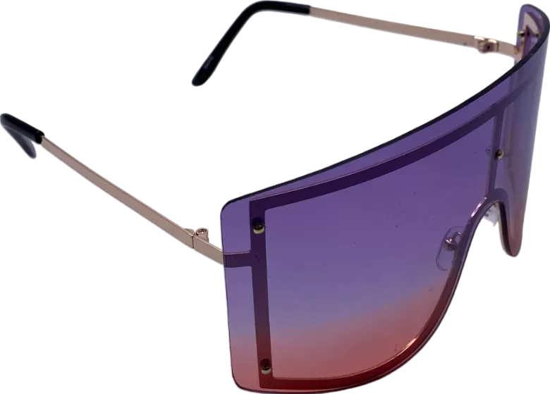 Purple Oversized Sky Ombre Sunglasses One Size