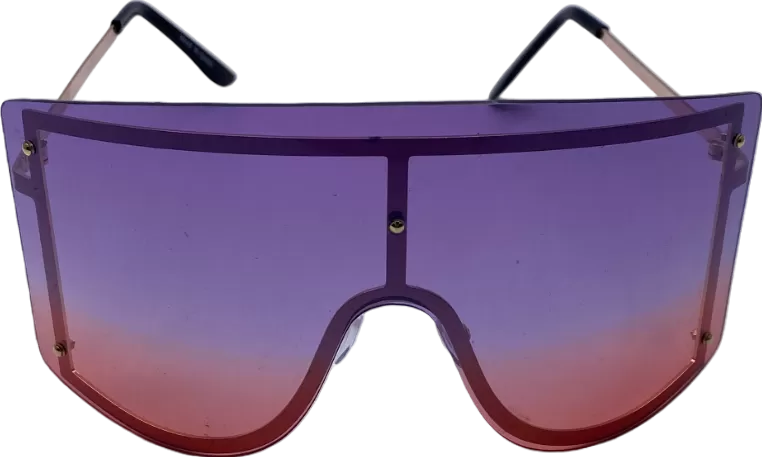 Purple Oversized Sky Ombre Sunglasses One Size