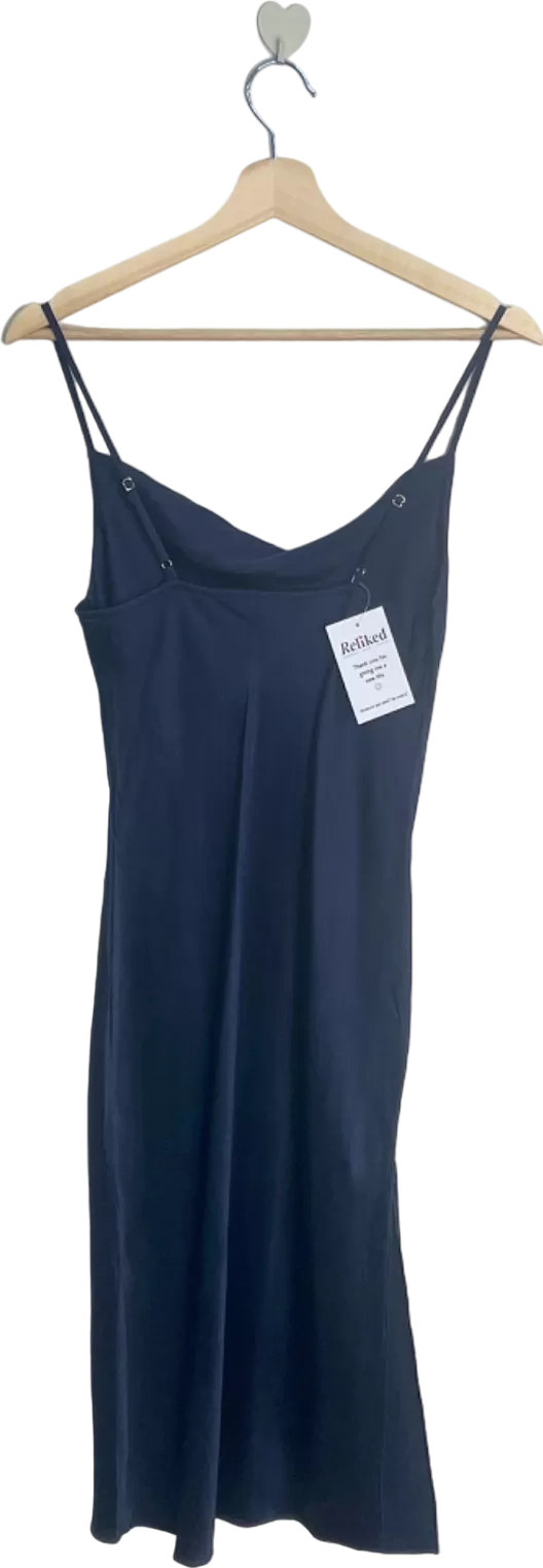 Revolve Navy Blue Midi Slip Dress UK 8