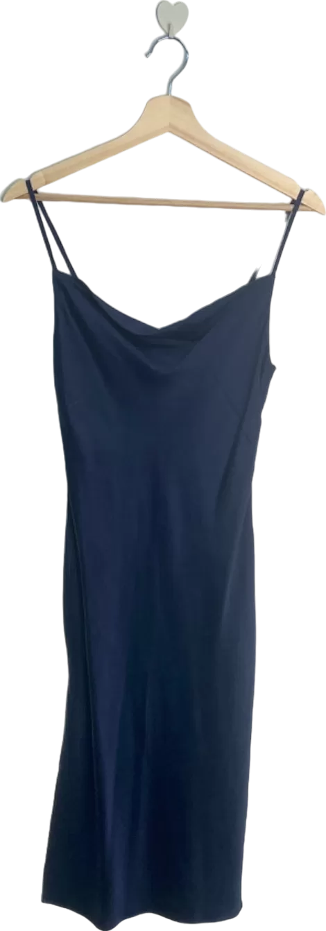 Revolve Navy Blue Midi Slip Dress UK 8