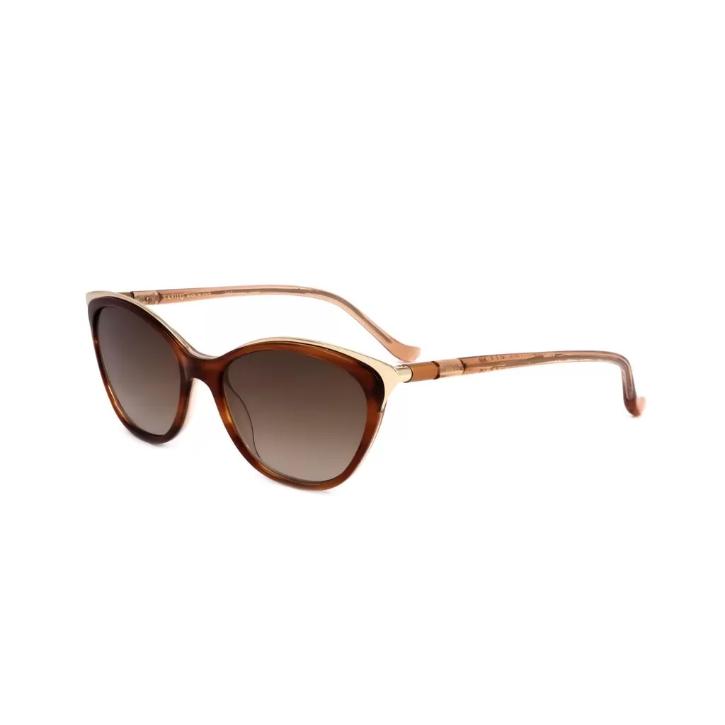 Safilo CIGLIA01S Acetate Women's Sunglasses, Striped Beige