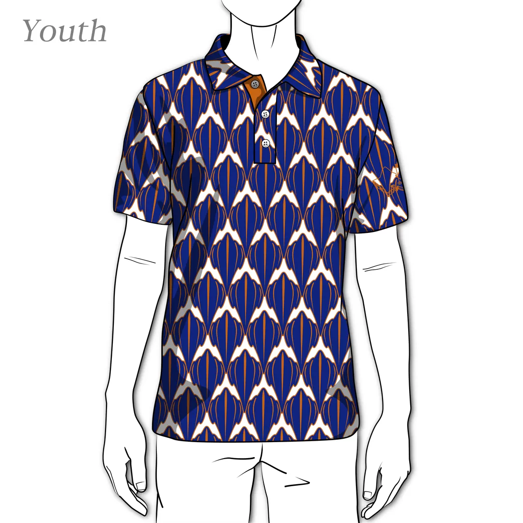 Shark Cobalt Rust - OGA Youth Polo - Cobalt Blue