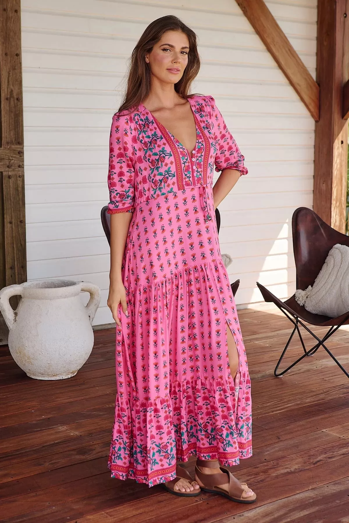 Tessa Maxi Dress - Raspberry Romance Collection