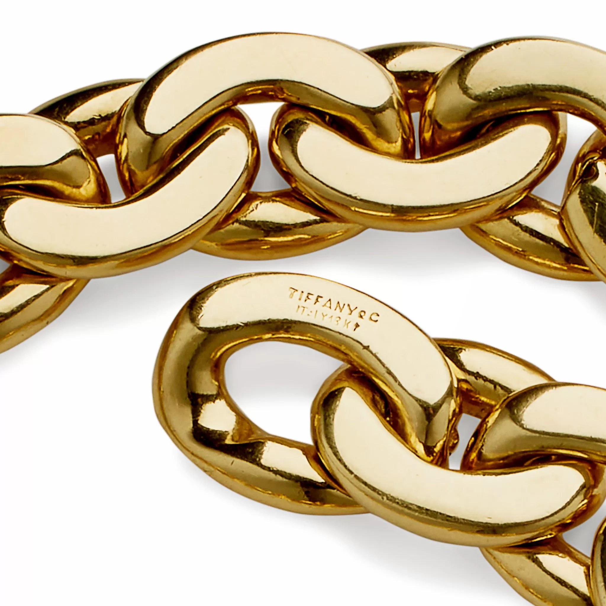 Tiffany & Co. 18K Gold Curb Link Bracelet