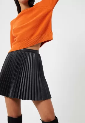 Vegan Pleated Skirt